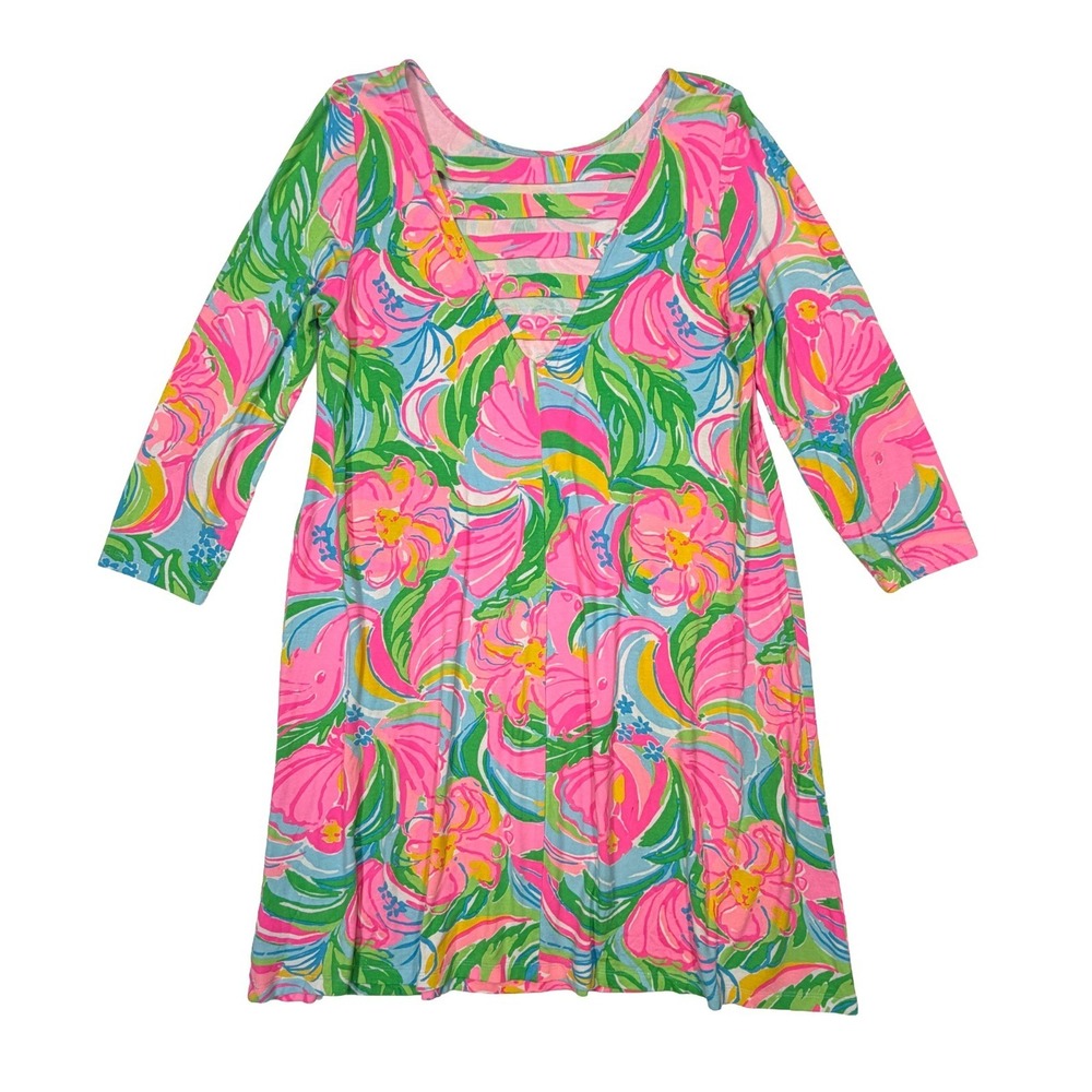 Lilly Pulitzer Women's Size Large Ophelia Swing Dress Tropical Safari - Picture 3 of 7